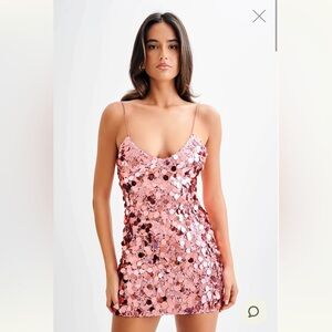 Meshki Romilly Sequin Mini Dress - Candy Pink